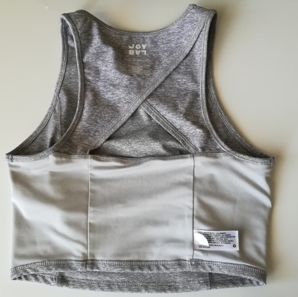 Joylab light grey gray high neck sport bra medium - Picture 5 of 9